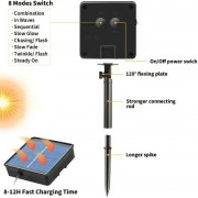 Уличная гирлянда с солнечной панелью Капля росы SFK-15 Светодиодные гирлянды с RGB подсветкой 10м 100LED