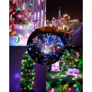 Уличная гирлянда с солнечной панелью Капля росы SFK-15 Светодиодные гирлянды с RGB подсветкой 10м 100LED