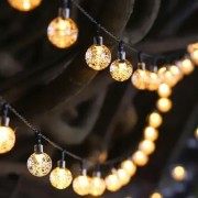 Уличная гирлянда с солнечной панелью Солнечные кристаллические пузыри SFK-17 Длинной 5 метров 20 LED шариков