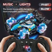 Гоночная машинка на пульте управления с эффектом пара подсветкой и звуковыми эффектами 21016 Синий