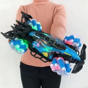 Гоночная машинка на пульте управления с эффектом пара подсветкой и звуковыми эффектами 21016 Синий