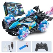 Гоночная машинка на пульте управления с эффектом пара подсветкой и звуковыми эффектами 21016 Синий
