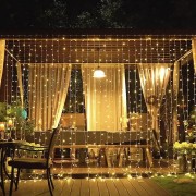 Гирлянда Штора С Пультом 3х3 Метра LED USB Новогодняя 8 Режимов Настраиваемая Яркость