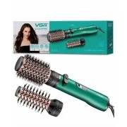 Фен-щетка для сушки и укладки волос VGR V-498 1200W Зеленый Фен-стайлер с 2 насадками