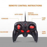 Машинка трансформер на радиоуправлении AToys Bugatti-Robot 1:18 световые эффекты Черно-желтая