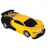 Машинка трансформер на радиоуправлении AToys Bugatti-Robot 1:18 световые эффекты Черно-желтая