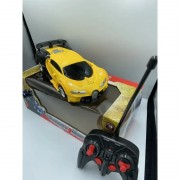Машинка трансформер на радиоуправлении AToys Bugatti-Robot 1:18 световые эффекты Черно-желтая