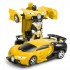 Машинка трансформер на радиоуправлении AToys Bugatti-Robot 1:18 световые эффекты Черно-желтая Машинка трансформер на радиоуправлении AToys Bugatti-Robot 1:18 световые эффекты Черно-желтая