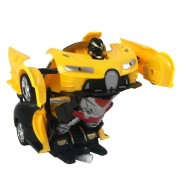 Машинка трансформер на радиоуправлении AToys Bugatti-Robot 1:18 световые эффекты Черно-желтая