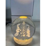 Ночник хрустальный шар светильник 3D LI-10-51