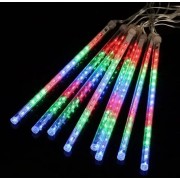 Электрическая новогодняя гирлянда метеоритный дождь трубки сосульки 50см цвет ламп микс