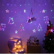 Гирлянда штора Мульти с формами колокольчики 12 PCS light RGB