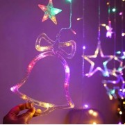 Гирлянда штора Мульти с формами колокольчики 12 PCS light RGB