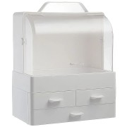 Пластиковый настольный органайзер для косметики с выдвижными ящиками Cosmetic Storage Box 22х13.5х25.5 см