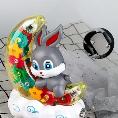Детский музыкальный ночник Зайка на Луне Moon Rabbit Детская игрушка с подсветкой и световыми эффектами