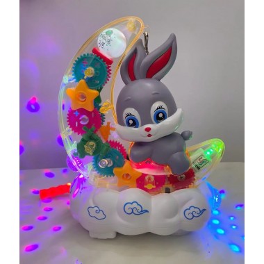 Детский музыкальный ночник Зайка на Луне Moon Rabbit Детская игрушка с подсветкой и световыми эффектами