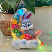 Детский музыкальный ночник Зайка на Луне Moon Rabbit Детская игрушка с подсветкой и световыми эффектами