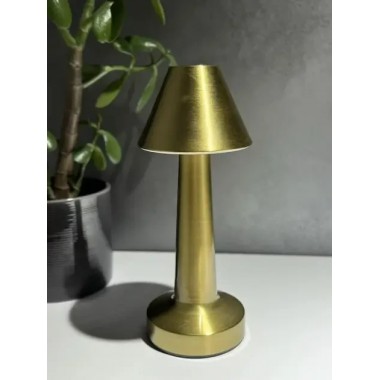 Настольная лампа металлическая с аккумулятором PC-8231 Золотистый Настольная сенсорная LED лампа