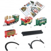 Детская игрушечная железная дорога с локомотивом и вагонами Рождественский Поезд Christmas Classic Train 13pcs