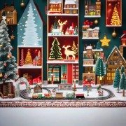 Детская игрушечная железная дорога с локомотивом и вагонами Рождественский Поезд Christmas Classic Train 13pcs