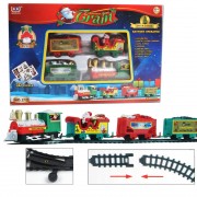 Детская игрушечная железная дорога с локомотивом и вагонами Рождественский Поезд Christmas Classic Train 13pcs