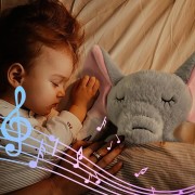 Интерактивная мягкая игрушка-ночник дышащий Слоник Elephant Серый Успокаивающая плюшевая игрушка Слоник