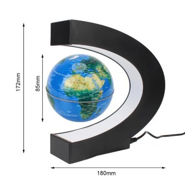 Глобус светодиодный True Sight светильник с магнитной левитацией в виде карты мира Blue SFR-11-1