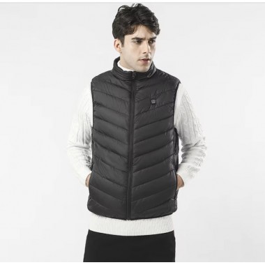 Жилетка с электроподогревом от павербанка 9 зон Размер 2XL  Черный