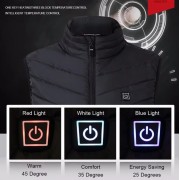 Жилетка с электроподогревом от павербанка 9 зон Размер 2XL Черный