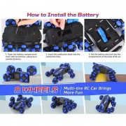 Детская машинка перевертыш 8-ми колесная на радиоуправлении Stunt трюковая