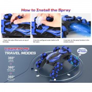 Детская машинка перевертыш 8-ми колесная на радиоуправлении Stunt трюковая