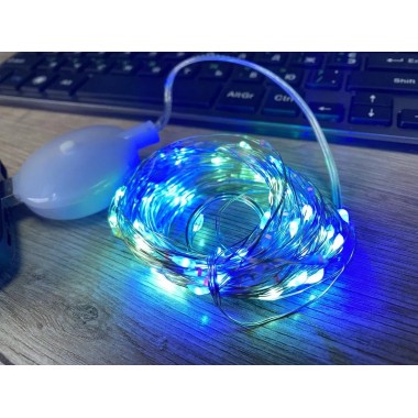 Гирлянда проволока музыкальная прозрачный провод USB RGB разноцветная SF-4