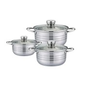 Набор кастрюль Rainberg RB-604 6 предметов, набор кухонной нержавеющей посуды с крышками
