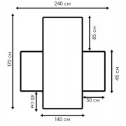 Двусторонняя накидка на диван Couch Coat коричневого цвета Чехол для мебели водонепроницаемый