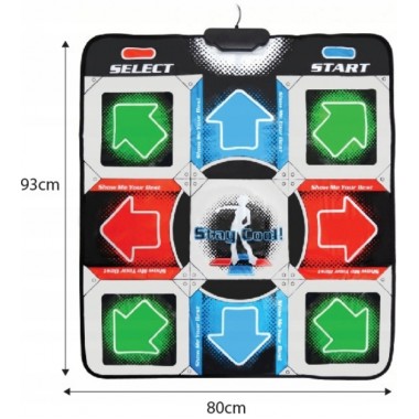Танцевальный коврик usb для ПК компьютера PC Dance mat  Dance Pad улучшенный с CD
