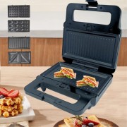 Вафельница 4в1 Zepline 2200W ZP-801 Мультимейкер со сменными панелями для сэндвичей вафель гриль орешница