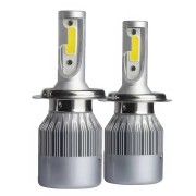 Комплект автомобильных светодиодных LED ламп с охлаждением С6 LED H4 LED лампы для авто 3800Лм