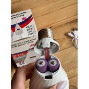 Лампочка - фонарик с аккумуляторами 2x18650 Z-726 цоколь E27 TYPE C