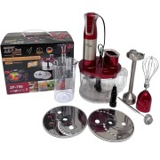 Блендер измельчитель многофункциональный 7 в 1 Zepline ZP-797 красный, мультиблендер мини-комбайн