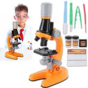 Детский микроскоп с увеличением 100х-1200х и аксессуарами HA -148 Оранжевый