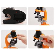 Детский микроскоп с увеличением 100х-1200х и аксессуарами HA -148 Оранжевый