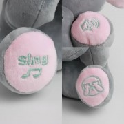 Мягкая игрушка плюшевый Слоник 35 см играет в прятки, хлопает ушками с музыкой Серый HA-161