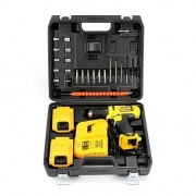 Аккумуляторный ударный шуруповерт 24V 5Ah с набором инструментов в чемодане Желтый