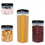 Набор прозрачных контейнеров для сыпучих 5 предметов FOOD с крышками