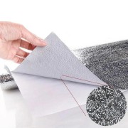 Кухонная маслостойкая фольга самоклеющаяся для кухни 60см*6м / Алюминиевая пленка для кухонных поверхностей