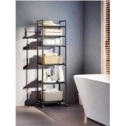 6-уровневый напольный стеллаж для хранения с роликами, тележка для кухни, ванной комнаты,TVT-02