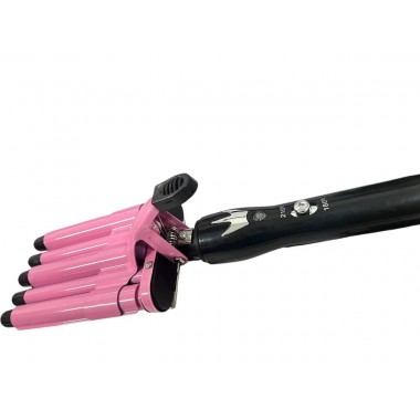 Плойка на пять волн Hair Curler с керамическим покрытием  KR-8832 Розовый