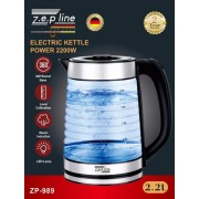 Электрический чайник 2,2 л э стеклянный Zeppelin ZP-989 лектрочайник с подсветкой