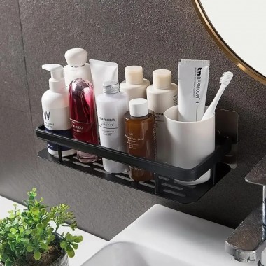 Подвесная металлическая полка для ванной комнаты Bathroom shelf Органайзер в ванную До 10 кг Подвесная металлическая полка для ванной комнаты Bathroom shelf Органайзер в ванную До 10 кг