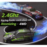 Дрифт машинка на радиоуправлении с парогенератором и светозвуковыми эффектами